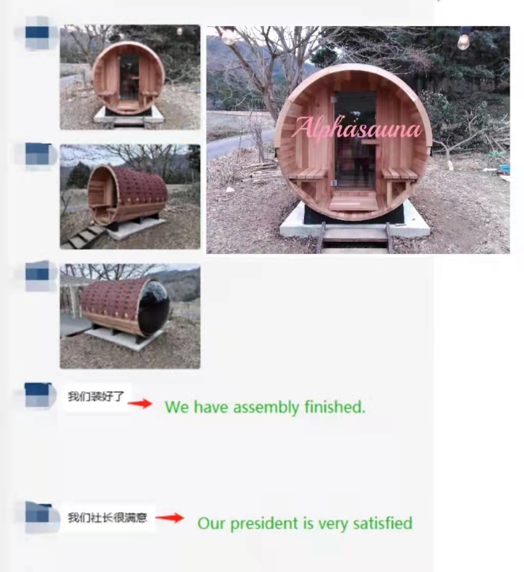 outdoor barrel sauna