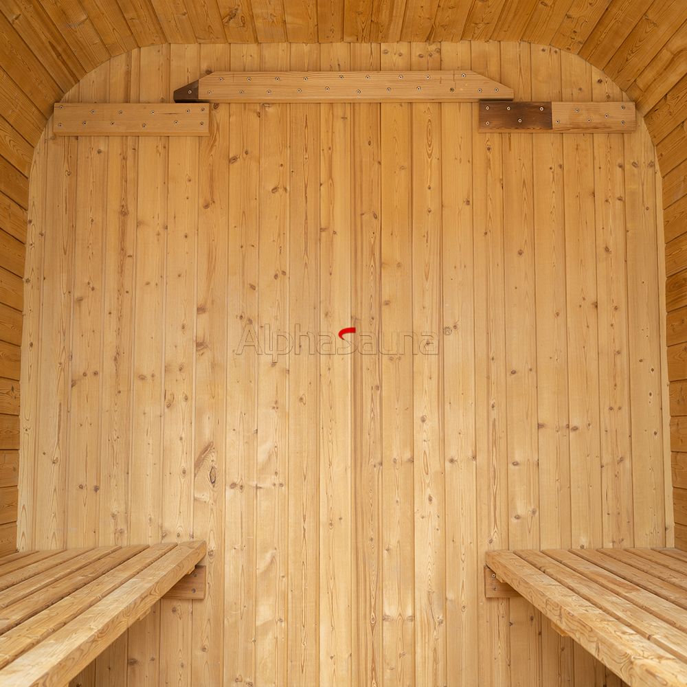 glass outdoor sauna