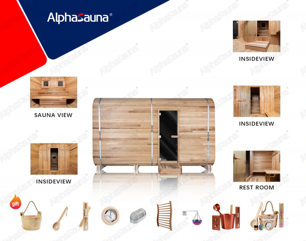 outdoor sauna kit for 8 persons