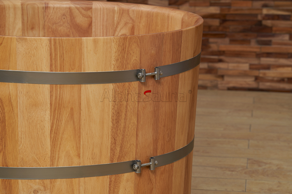 wooden soaking tub indoor