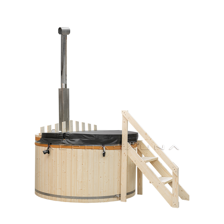 2 person pine wood fired hot tub