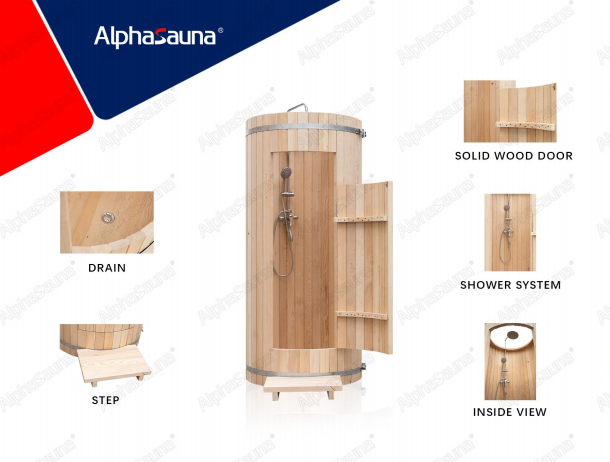 outdoor steam shower room