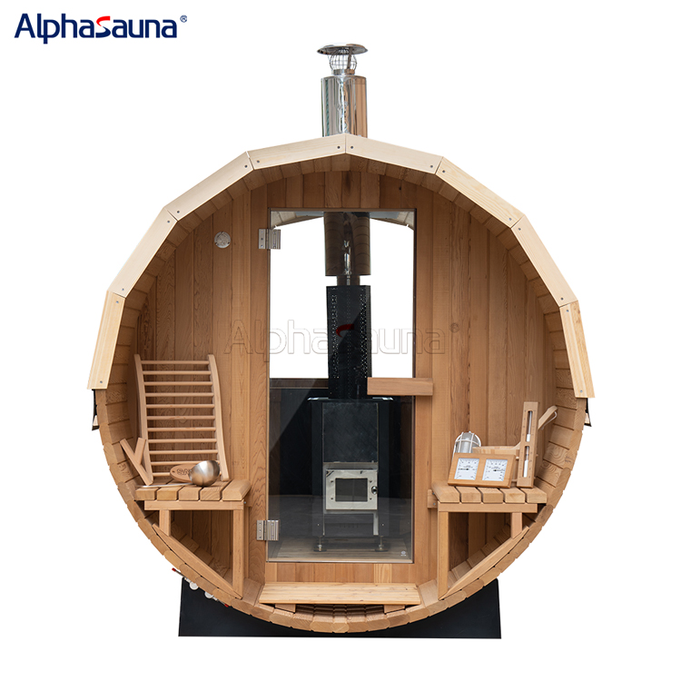 wood stove barrel sauna