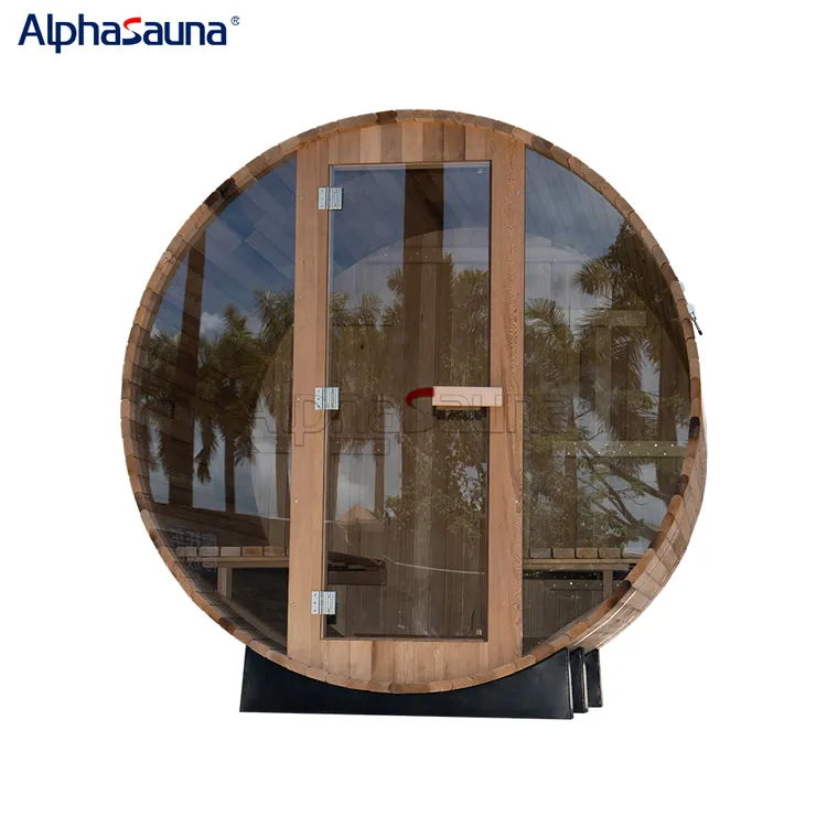 Outdoor Barrel Sauna Panoramic - Alphasauna