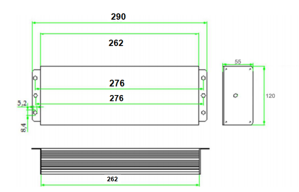 600w 54v 0-10v dimmable ip67 led driver