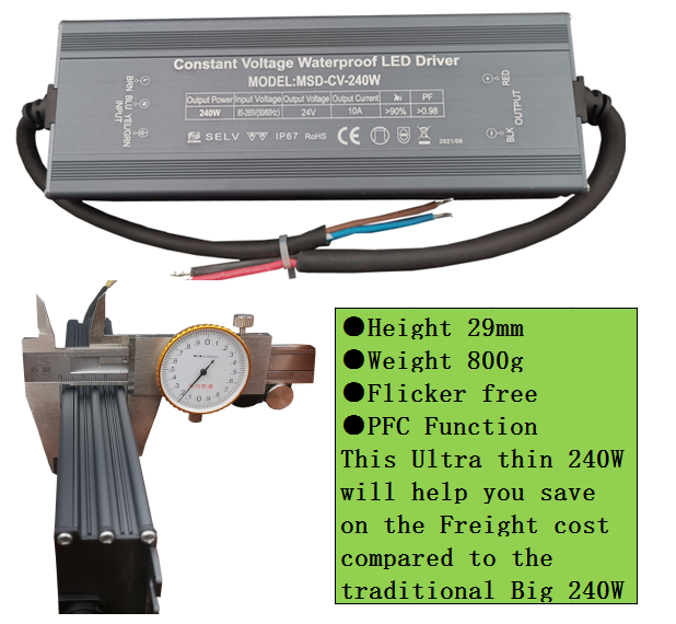 Power supply 12V 240W IP67 driver