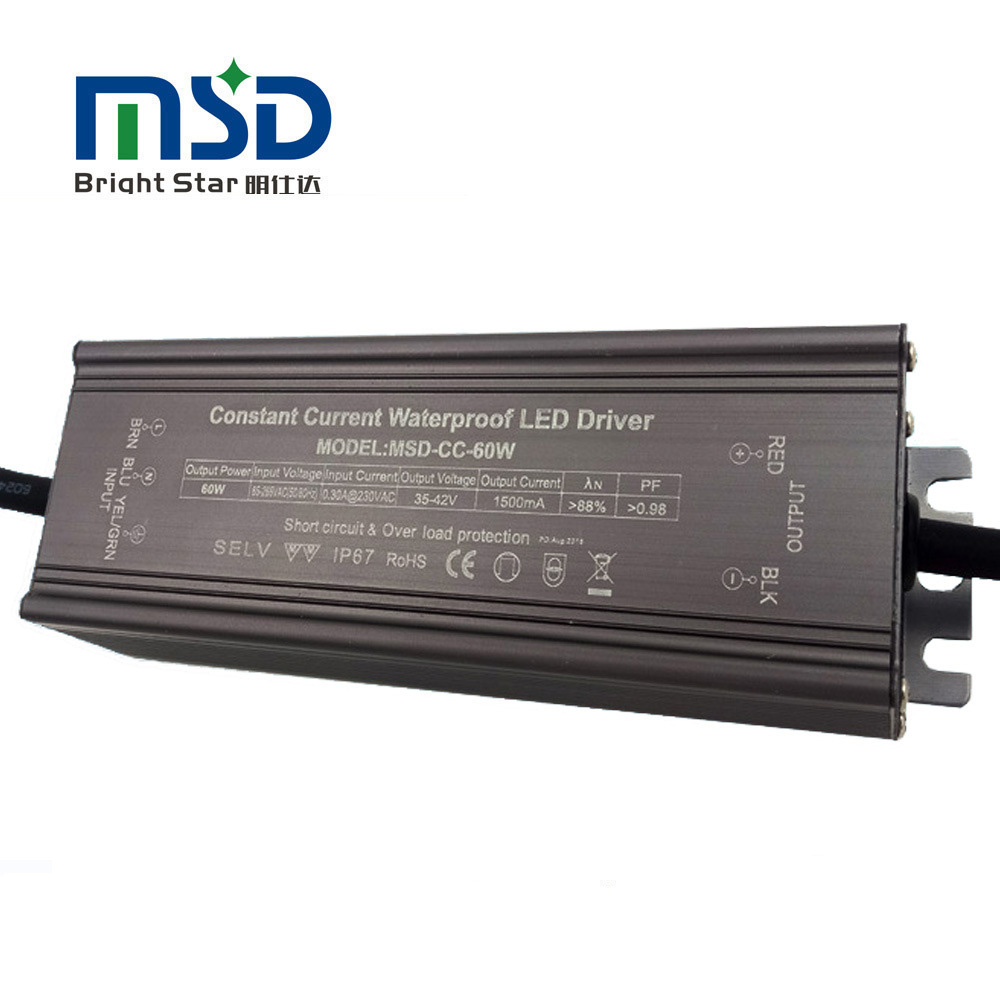IP65 led driver 60w 1500ma power supply