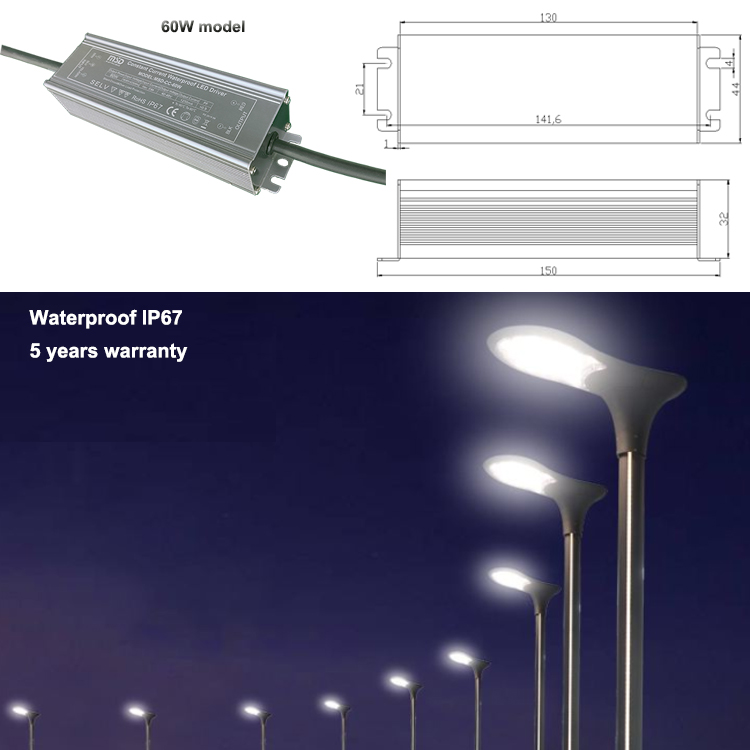 IP65 led driver 60w 1500ma power supply
