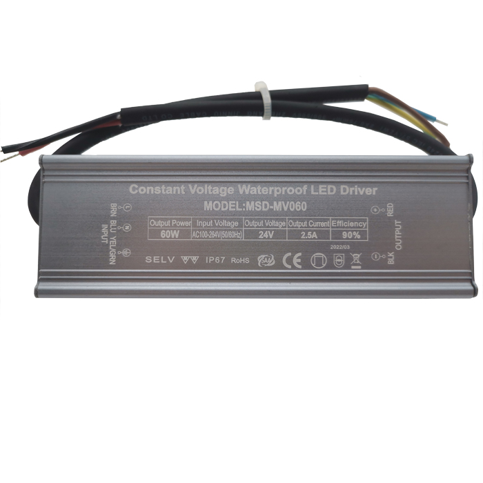 ip67 60w 24v high pf led driver