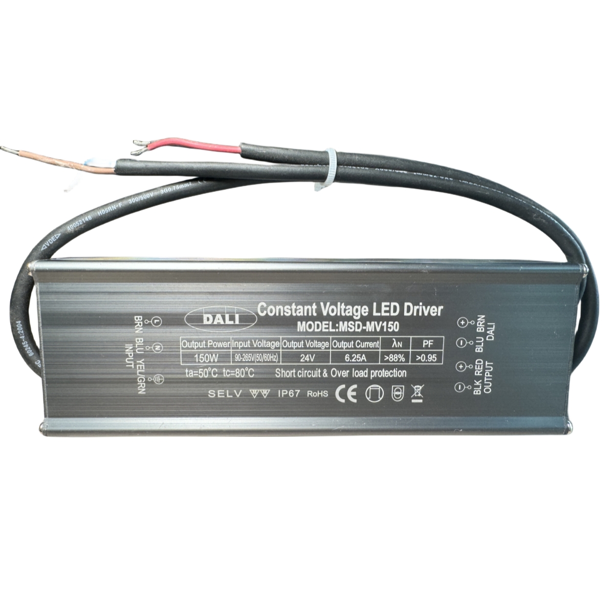 150W 24V Waterproof Dimming Dali IP67