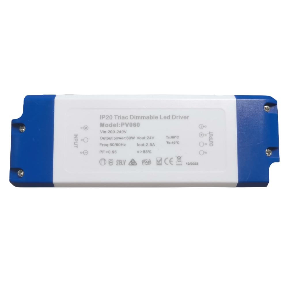 60w 24v Triac dimmable led driver