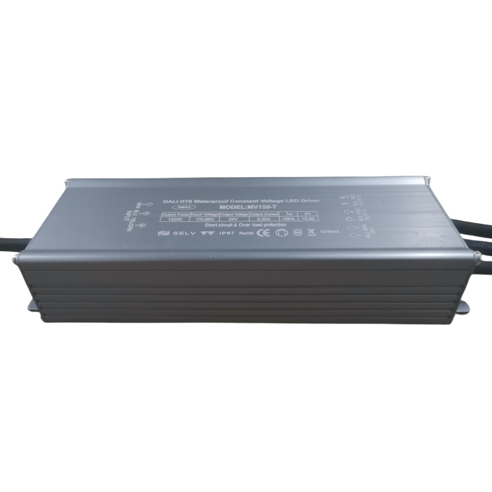 150W 24V wateproof DALI DT8 LED driver