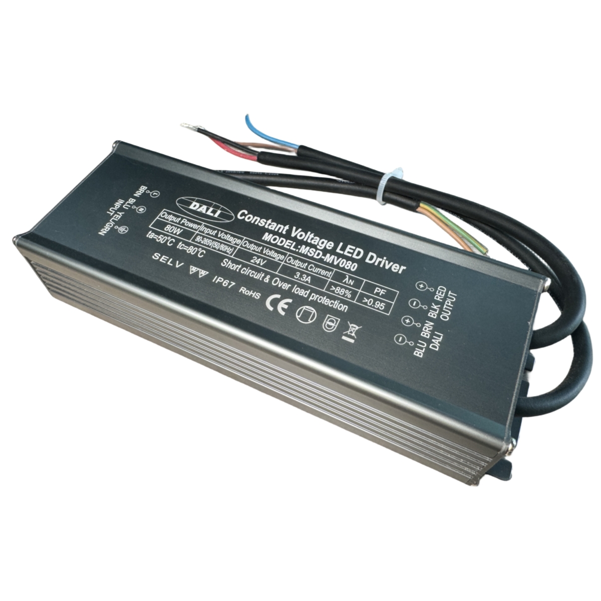 DALI constant voltage 80w 24v led driver