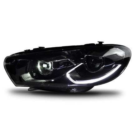 Headlight assembly low-level configuration to high configuration Xenon tuning headlights retrofit for 09-15 Volkswagen Scirocco