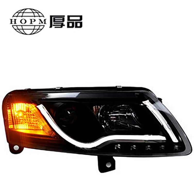 Headlight Assembly Modified Xenon Upgrade Double Lens Light-guided Tuning Light For 2005-2012 Old A6L