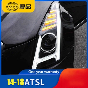 Headlight assembly low-level configuration to high configuration LED daytime running light lens tuning light for Cadillac ATS-L