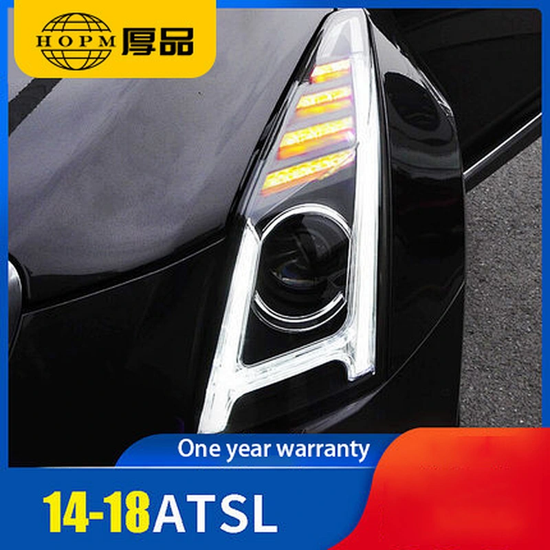 Headlight assembly low-level configuration to high configuration LED daytime running light lens tuning light for Cadillac ATS-L