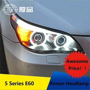 New Double light lens tuning lights Xenon Headlight For Car Auto New 5 Series E60 Headlights 520 523 525 530