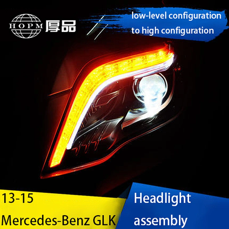 Headlamp assembly Retrofitting high with xenon LED daytime running light lens tuning light for 13-15 Mercedes-Benz GLK class 200 260 300 350