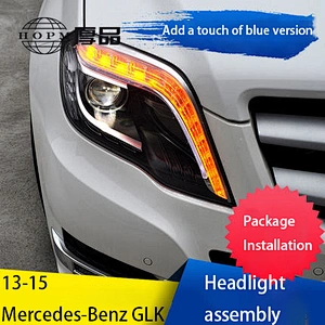 Headlamp assembly Retrofitting high with xenon LED daytime running light lens tuning light for 13-15 Mercedes-Benz GLK class 200 260 300 350