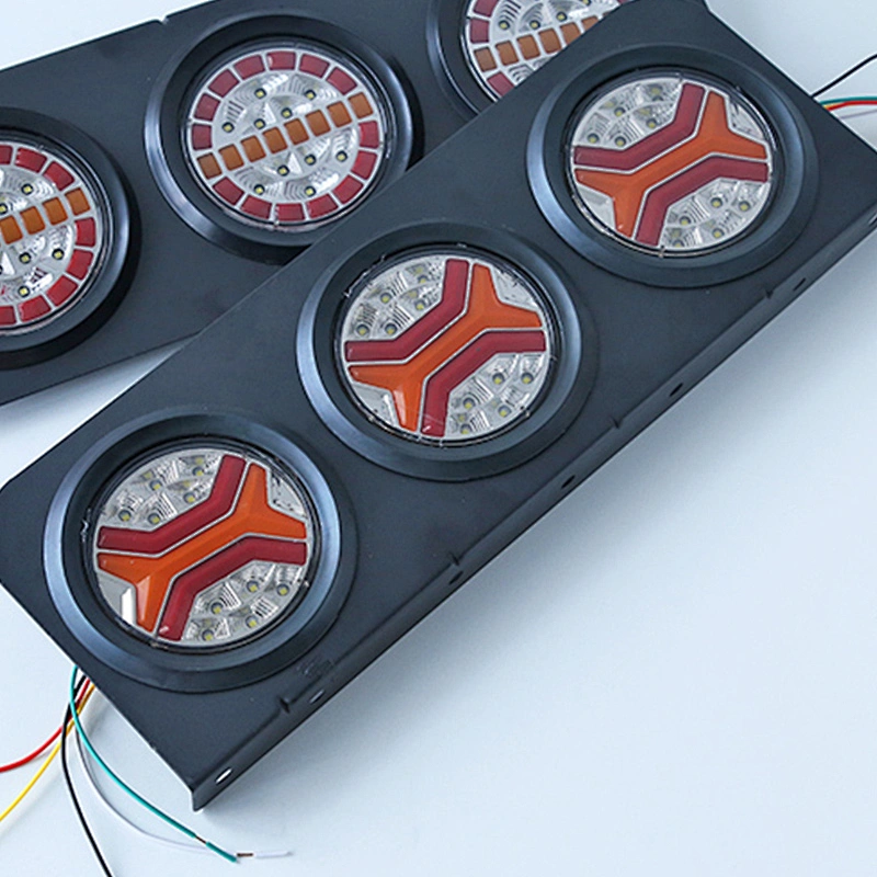 24V Tail Light Warning Light Y Shape Small Medium Container Stream Complete Set Side Light Marker Lamp 447mm*162mm For Trucks
