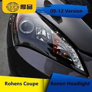 Xenon HeadLight Assembly Tuning Light LED Tear-eyes Angel Eye Lens Modified Xenon Light For Rohens Coupe 2009-2012