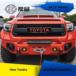Tuning Light Headlight Assembly Daytime Running Light Double Light Lens Modified Xenon For New Tundra 2014-2017