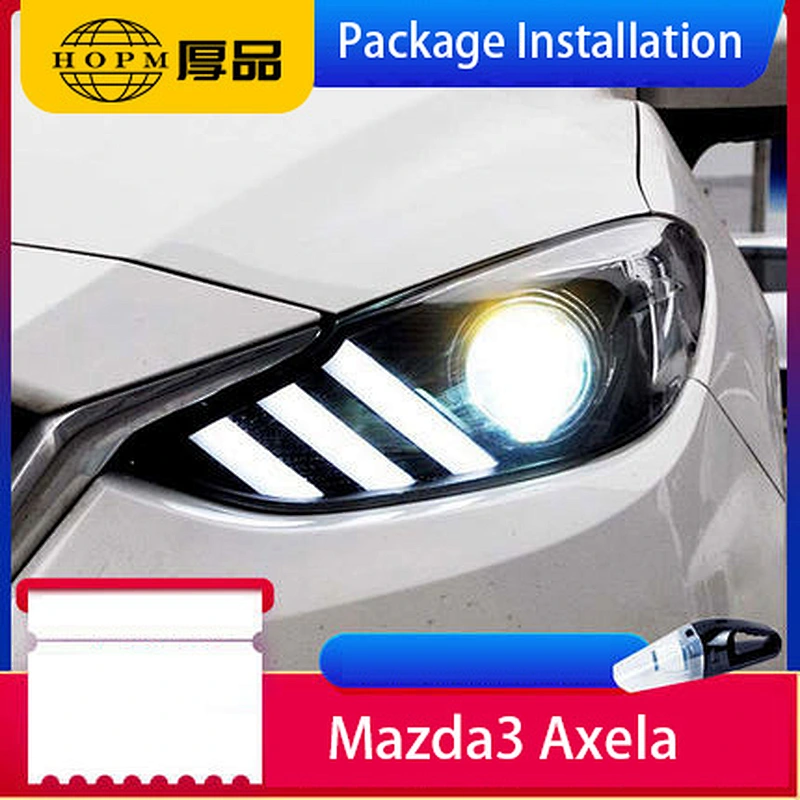 Headlight assembly modified LED daytime running lights xenon lights tuning light For 14-17 models Mazda3 Axela