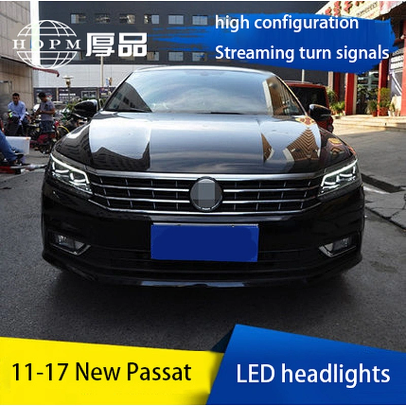 LED retrofit headlight assembly with high performance daytime running lights xenon lights tuning light for 11-18 models Volkswagen Passat