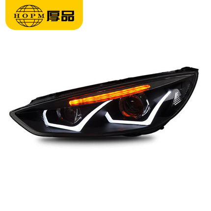 Headlight assembly lens led daytime running light conversion xenon lights tuning light for 15-18 Ford Focus