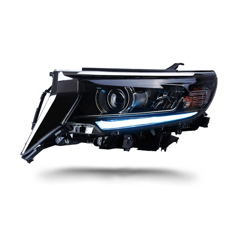 Headlight assembly modified high with led streaming turn signal xenon headlight lens tuning light for 14-19 models Toyota Prado