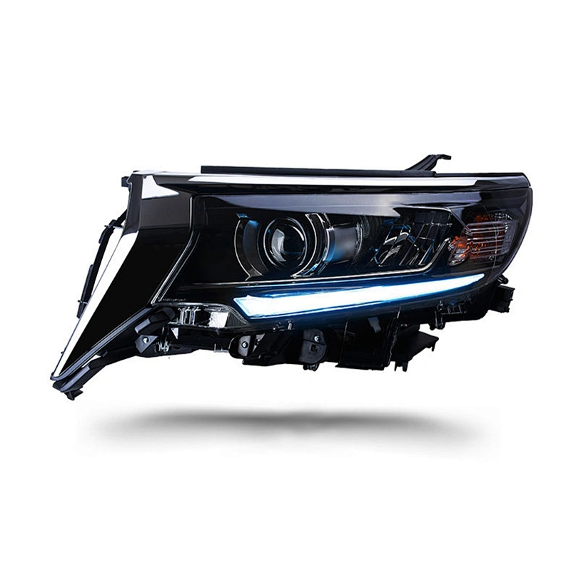 Headlight assembly modified high with led streaming turn signal xenon headlight lens tuning light for 14-19 models Toyota Prado