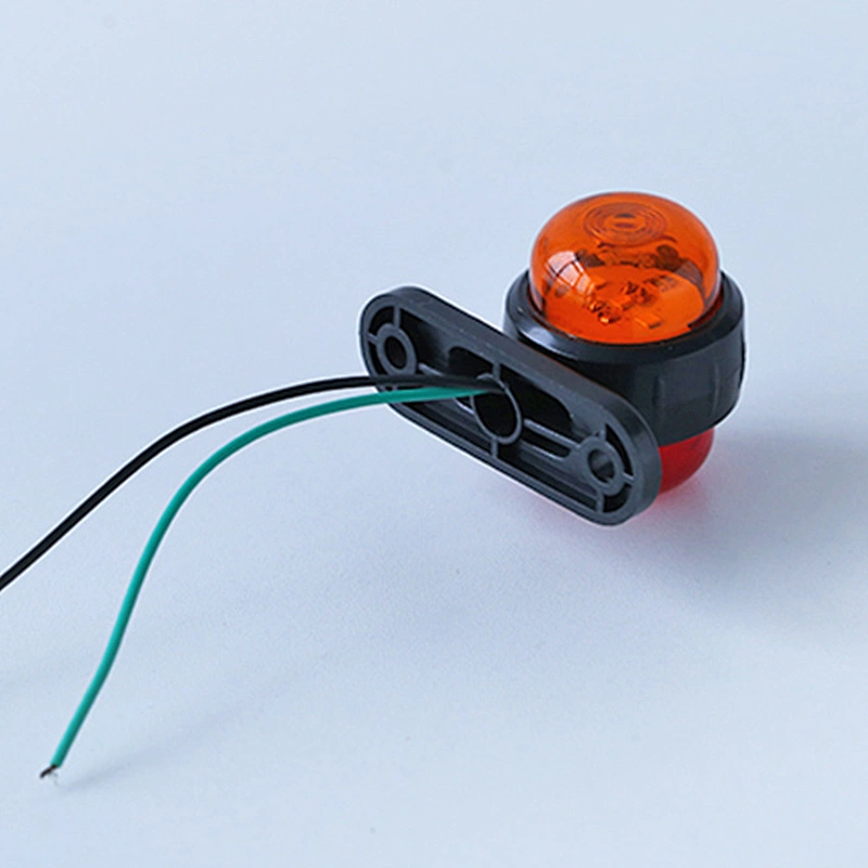 12-24V Common Warning Light Red Yellow Clearance Light Two-tone Side Light Marker Lamp 61mm*46mm For Trucks
