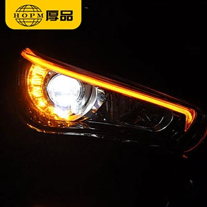 Headlight assembly high configuration LED daytime running light lens tuning light for 15-18 models Infiniti Q50L
