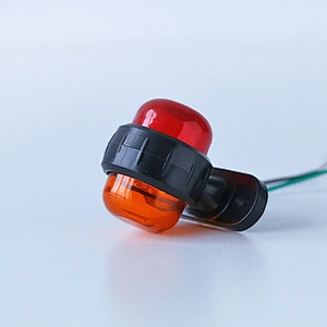 12-24V Common Warning Light Red Yellow Clearance Light Two-tone Side Light Marker Lamp 61mm*46mm For Trucks