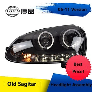 Headlamp Double Light Lens Angel Eye LED Tear-eyes modification Xenon Headlight Assembly Tuning Light For Old Sagitar 2006-2011