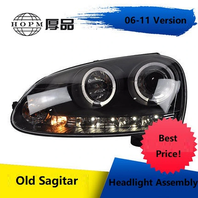 Headlamp Double Light Lens Angel Eye LED Tear-eyes modification Xenon Headlight Assembly Tuning Light For Old Sagitar 2006-2011