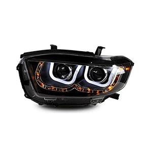 Headlights Xenon dual lens U-shaped angel eyes retrofit headlight assembly tuning light for 09-11 models Toyota Highlander