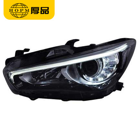 Headlight assembly high configuration LED daytime running light lens tuning light for 15-18 models Infiniti Q50L
