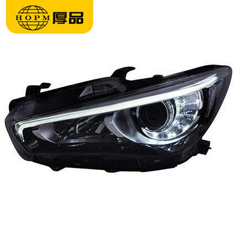 Headlight assembly high configuration LED daytime running light lens tuning light for 15-18 models Infiniti Q50L