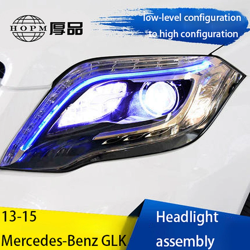 Headlamp assembly Retrofitting high with xenon LED daytime running light lens tuning light for 13-15 Mercedes-Benz GLK class 200 260 300 350