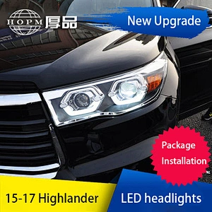 LED Headlights Q5 lens light guide led daytime running lights xenon headlight assembly tuning light for 15-17 models  Toyota Highlander