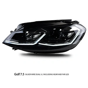 Double light lens tuning light Xenon Headlight For Car Auto Golf 7/7.5 Headlights