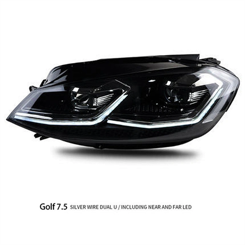 Double light lens tuning light Xenon Headlight For Car Auto Golf 7/7.5 Headlights