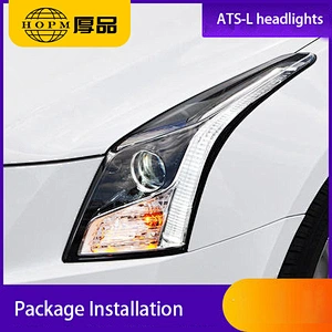 Headlight assembly low-level configuration to high configuration LED daytime running light lens tuning light for Cadillac ATS-L