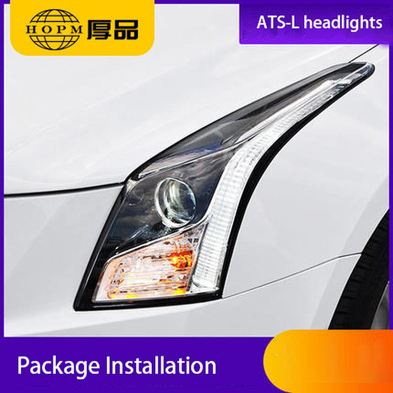 Headlight assembly low-level configuration to high configuration LED daytime running light lens tuning light for Cadillac ATS-L