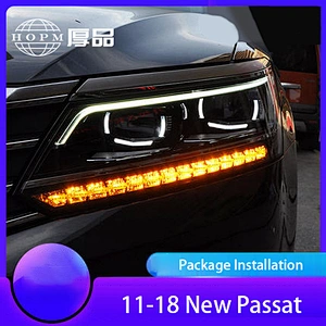 LED retrofit headlight assembly with high performance daytime running lights xenon lights tuning light for 11-18 models Volkswagen Passat
