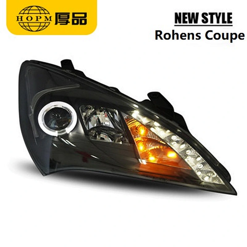 Xenon HeadLight Assembly Tuning Light LED Tear-eyes Angel Eye Lens Modified Xenon Light For Rohens Coupe 2009-2012