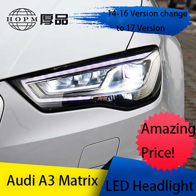 Headlight Assembly Tuning Light Refitted Old To New LED Lens Daytime Running Water Turn Signal Light For A3 A3L 14-16