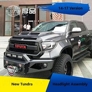 Tuning Light Headlight Assembly Daytime Running Light Double Light Lens Modified Xenon For New Tundra 2014-2017